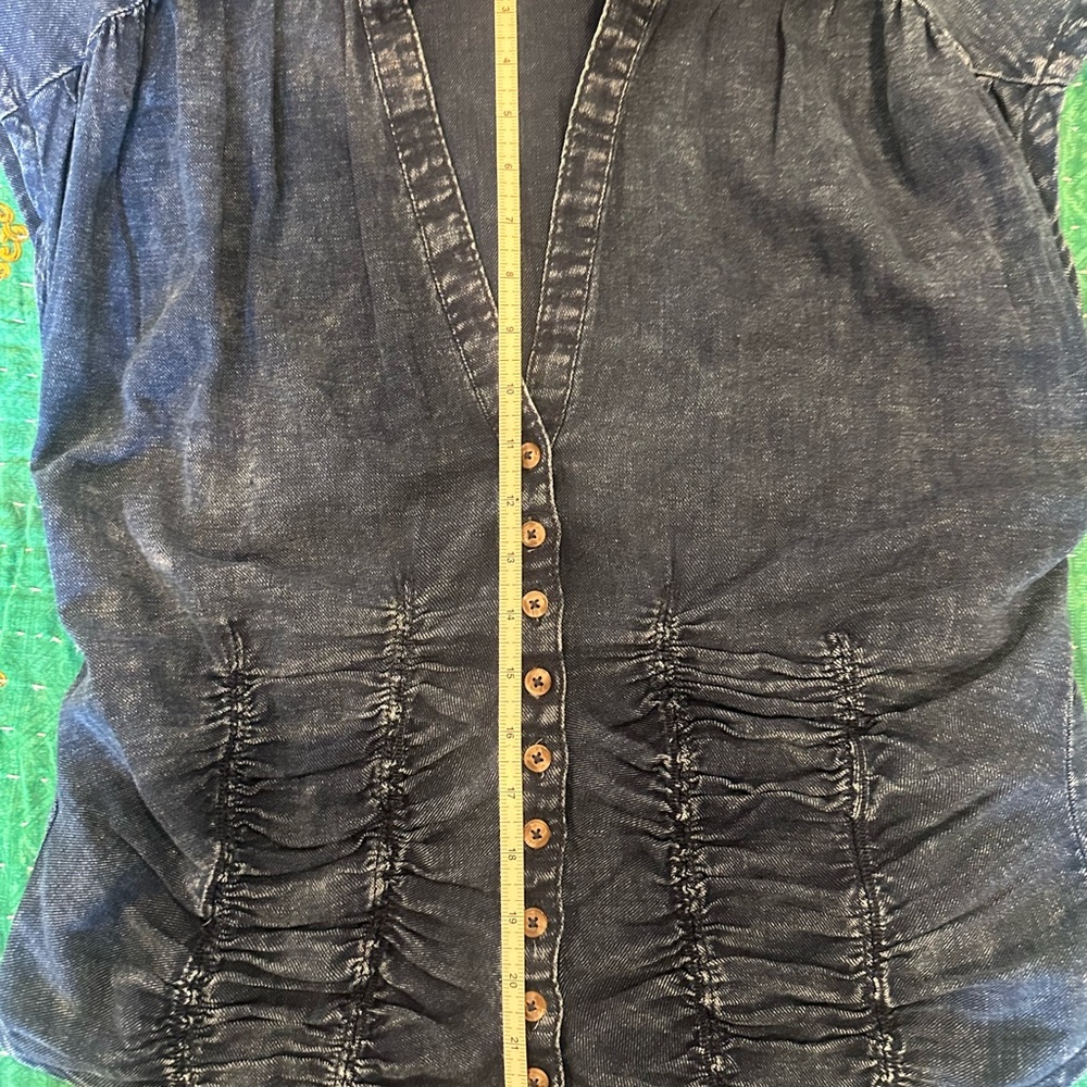 Pilcro Blue Button Down Shirt - Picture 11 of 13